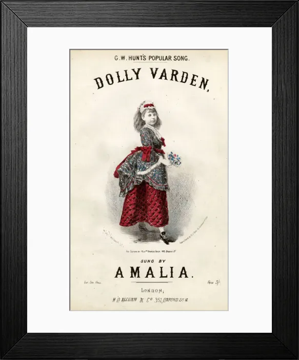 Framed Print : Dolly Varden, by G W Hunt Framed Print : Dolly Varden, by G W Hunt