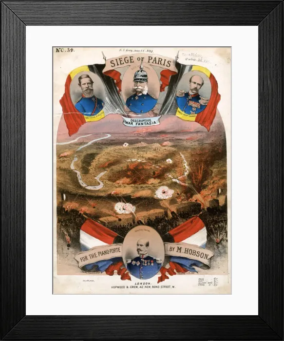 Framed Print : Siege of Paris War Descriptive Fantasia, by M Hobson Framed Print : Siege of Paris War Descriptive Fantasia, by M Hobson