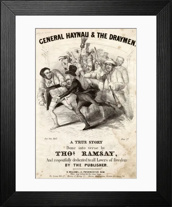 Framed Print : General Haynau and the Draymen, by Thomas Ramsay Framed Print : General Haynau and the Draymen, by Thomas Ramsay