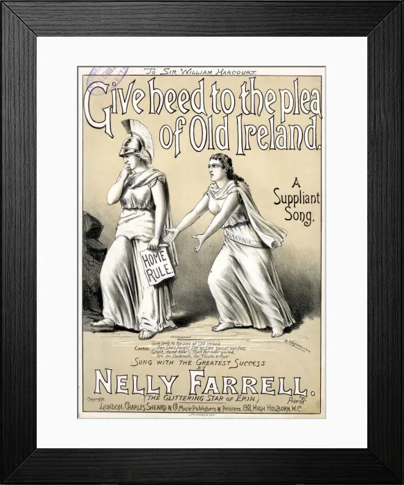 Framed Print : Give Heed To The Plea of Old Ireland, by O Allen & A Lee Framed Print : Give Heed To The Plea of Old Ireland, by O Allen & A Lee