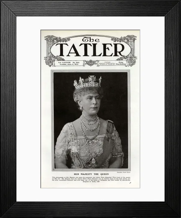 Framed Print : Tatler cover - Queen Mary Framed Print : Tatler cover - Queen Mary