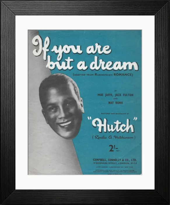 Framed Print : Hutch music sheet for If you are but a dream Framed Print : Hutch music sheet for If you are but a dream