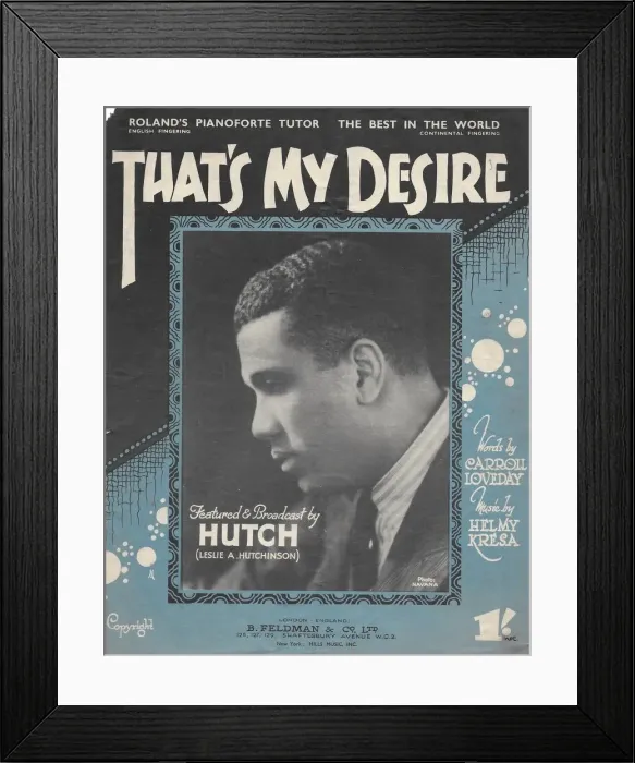 Framed Print : Hutch music sheet for Thats My Desire Framed Print : Hutch music sheet for Thats My Desire