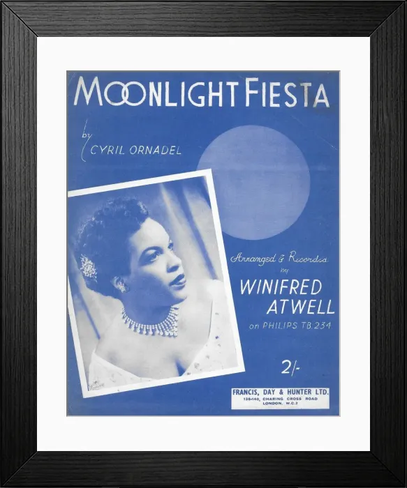 Framed Print : Winifred Atwell music sheet for Moonlight Fiesta Framed Print : Winifred Atwell music sheet for Moonlight Fiesta