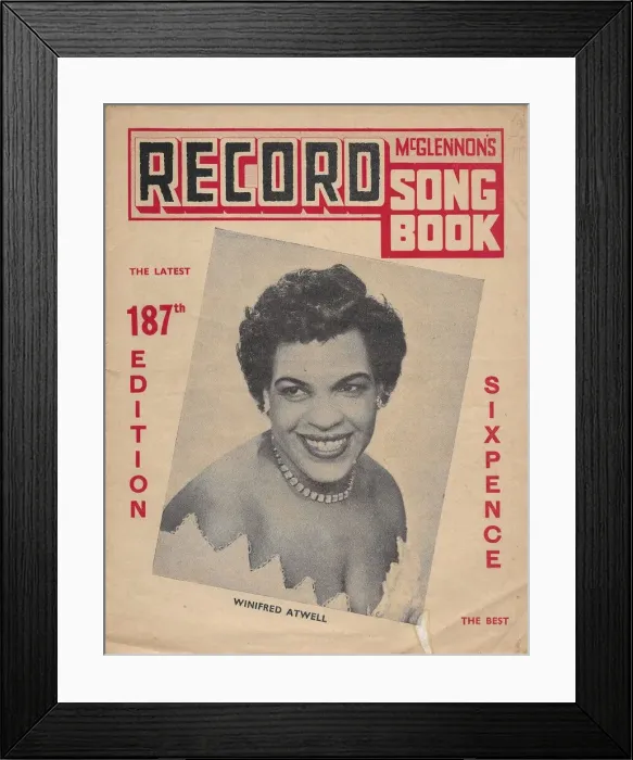 Framed Print : Winifred Atwell on the cover of Record Song Book Framed Print : Winifred Atwell on the cover of Record Song Book