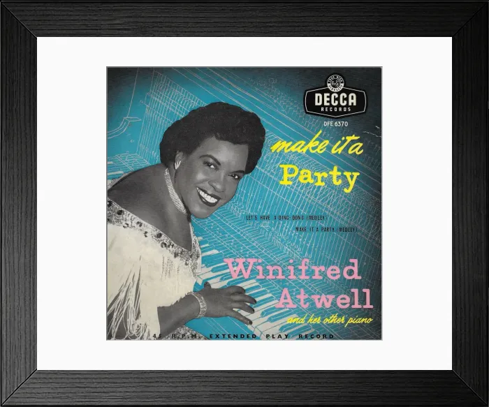 Framed Print : Winifred Atwell on the cover of her recording of Make it a P Framed Print : Winifred Atwell on the cover of her recording of Make it a P