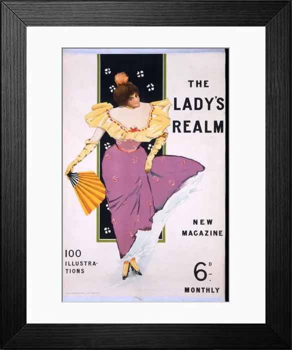Framed Print : Advertising poster, The Ladys Realm, 1896 Framed Print : Advertising poster, The Ladys Realm, 1896