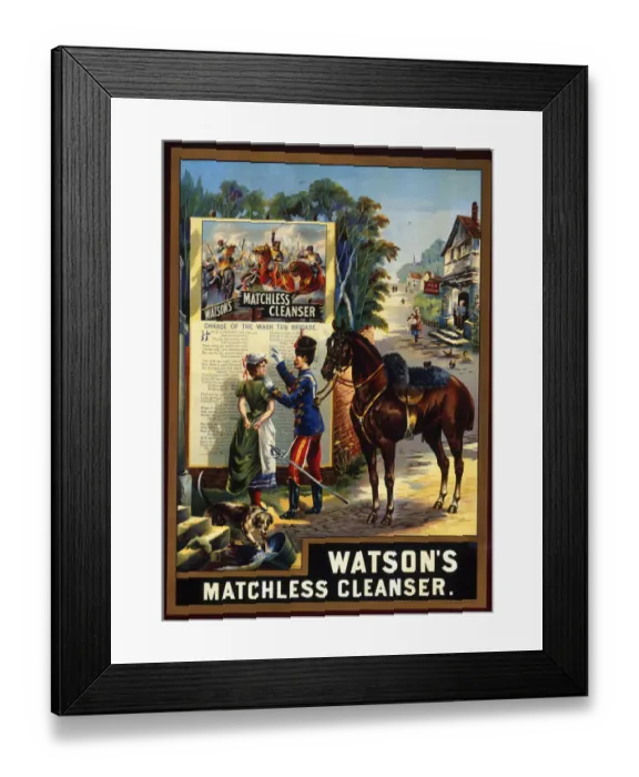Framed Print : Advert, Watsons Matchless Cleanser Framed Print : Advert, Watsons Matchless Cleanser