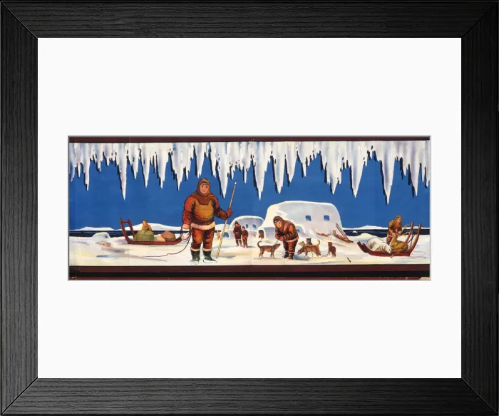 Framed Print : Arctic eskimo with snow and ice Framed Print : Arctic eskimo with snow and ice