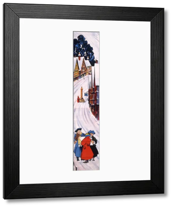 Framed Print : Carol singers in the snow Framed Print : Carol singers in the snow