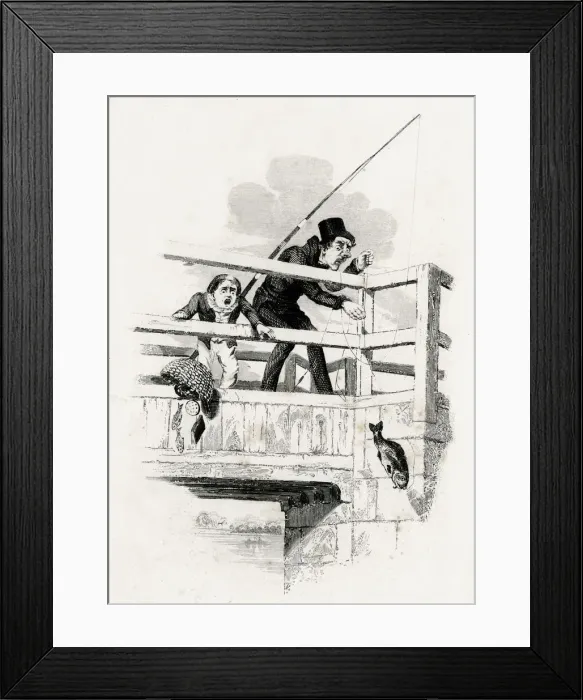 Framed Print : Illustration, One that got away Framed Print : Illustration, One that got away