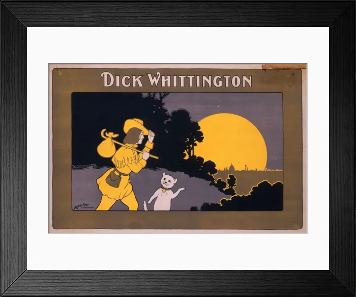 Framed Print : Pantomime poster, Dick Whittington Framed Print : Pantomime poster, Dick Whittington