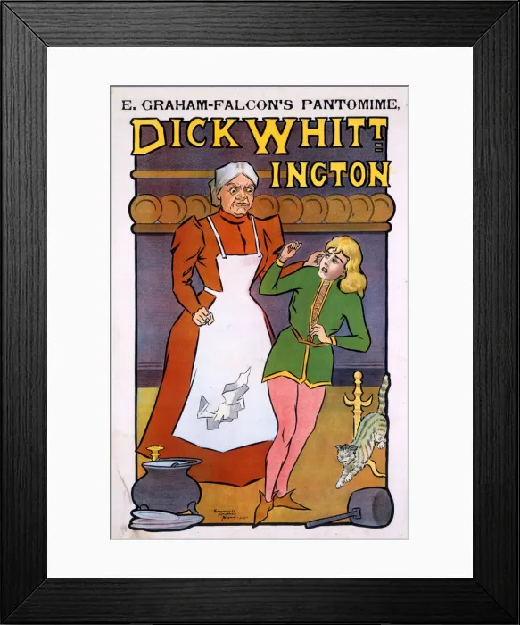 Framed Print : Pantomime poster, Dick Whittington Framed Print : Pantomime poster, Dick Whittington