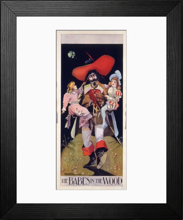 Framed Print : Pantomime poster, The Babes in the Wood Framed Print : Pantomime poster, The Babes in the Wood