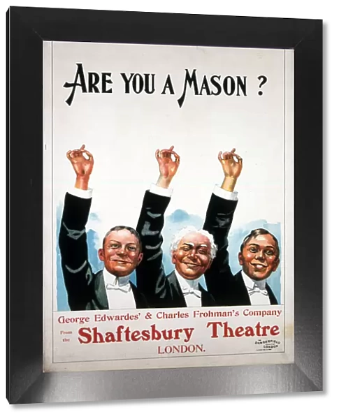 Poster, Are You A Mason, Grand Theatre, Halifax