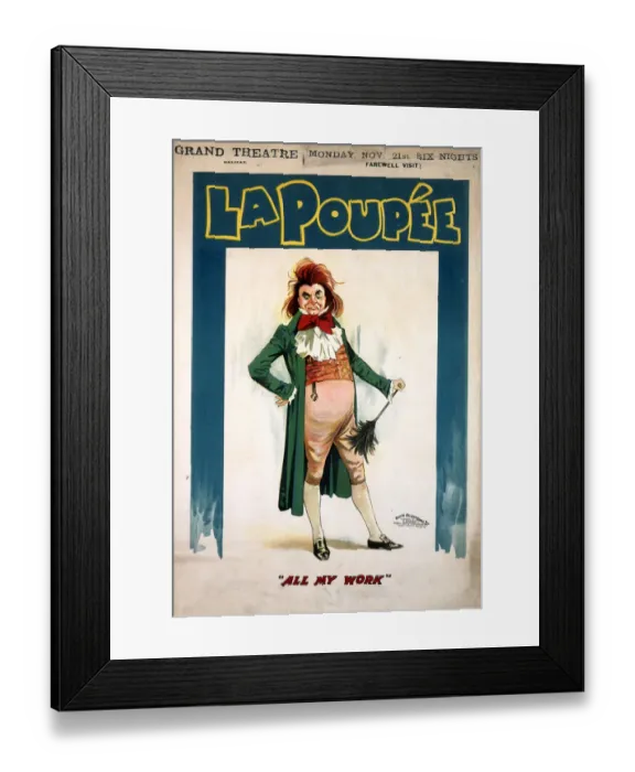 Framed Print : Poster, La Poupee, Grand Theatre Framed Print : Poster, La Poupee, Grand Theatre