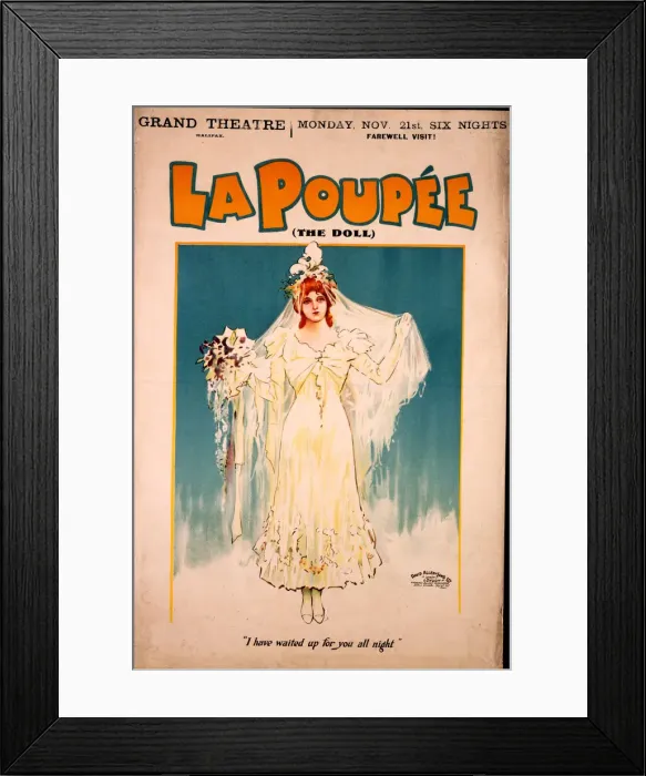 Framed Print : Poster, La Poupee, Grand Theatre Framed Print : Poster, La Poupee, Grand Theatre