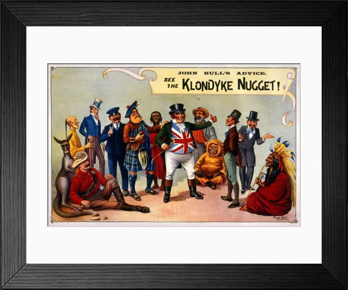 Framed Print : Poster, The Klondyke Nugget bys F Cody Framed Print : Poster, The Klondyke Nugget bys F Cody