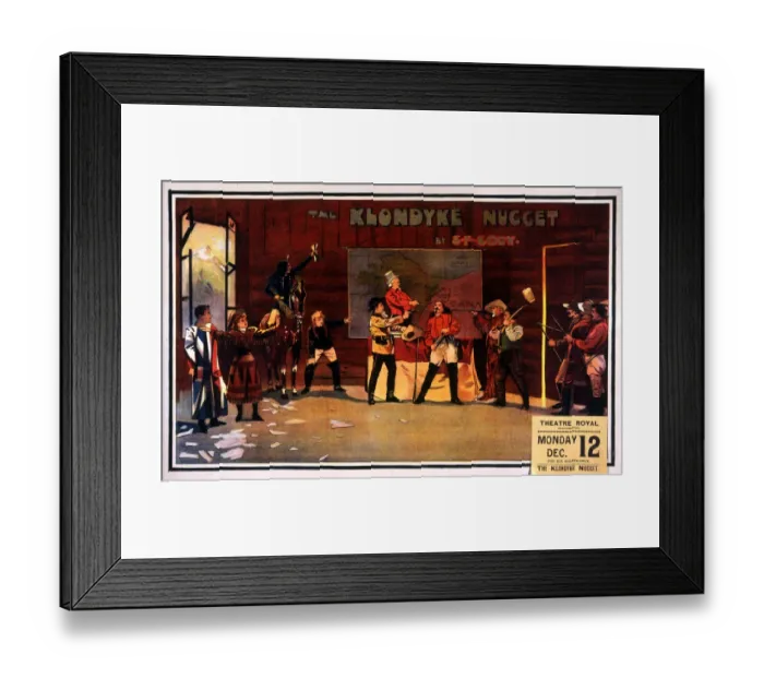 Framed Print : Poster, The Klondyke Nugget bys F Cody Framed Print : Poster, The Klondyke Nugget bys F Cody
