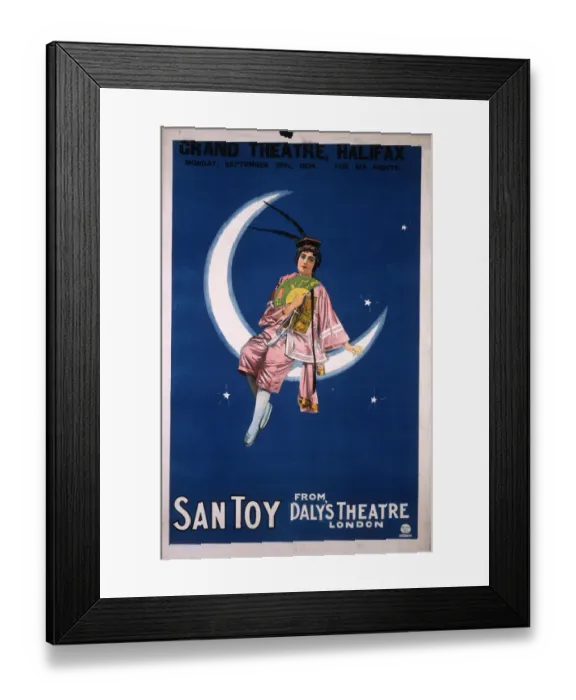 Framed Print : Poster, San Toy, musical at the Grand Theatre, Halifax Framed Print : Poster, San Toy, musical at the Grand Theatre, Halifax