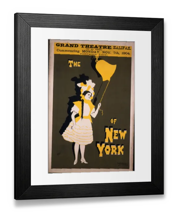 Framed Print : Poster, The Belle of New York, Grand Theatre, Halifax Framed Print : Poster, The Belle of New York, Grand Theatre, Halifax
