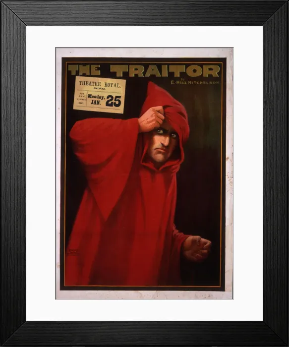 Framed Print : Poster, The Traitor, Grand Theatre, Halifax Framed Print : Poster, The Traitor, Grand Theatre, Halifax