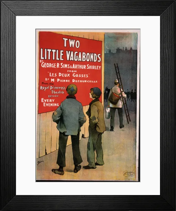 Framed Print : Poster, Two Little Vagabonds, Royal Princesss Theatre Framed Print : Poster, Two Little Vagabonds, Royal Princesss Theatre