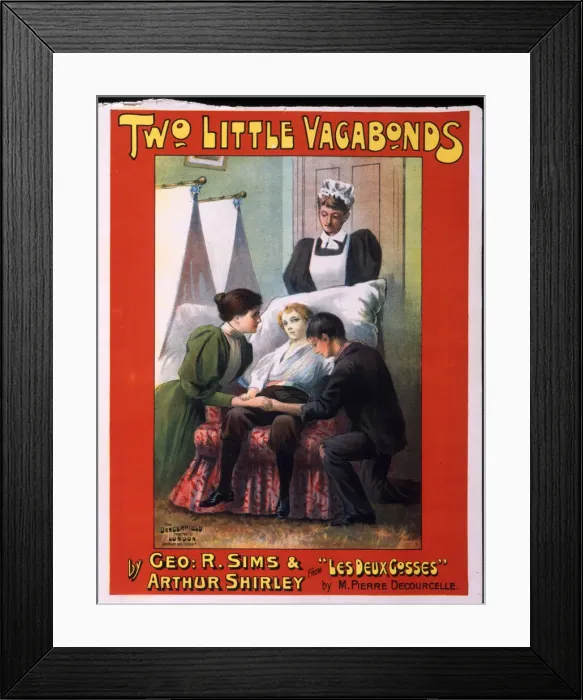 Framed Print : Theatre poster, Two Little Vagabonds Framed Print : Theatre poster, Two Little Vagabonds