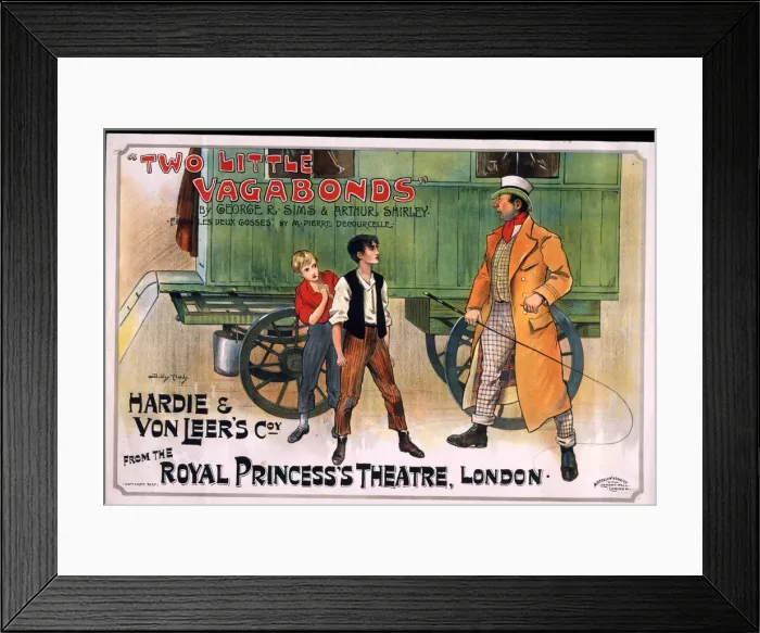 Framed Print : Poster, Two Little Vagabonds, Royal Princesss Theatre Framed Print : Poster, Two Little Vagabonds, Royal Princesss Theatre