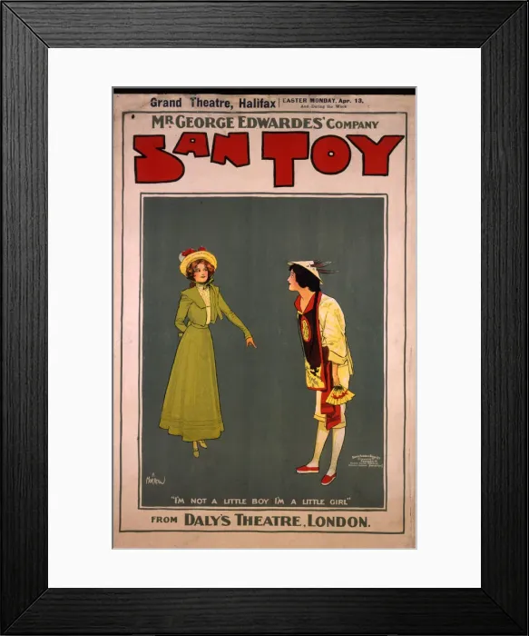 Framed Print : Poster, San Toy, Grand Theatre, Halifax Framed Print : Poster, San Toy, Grand Theatre, Halifax