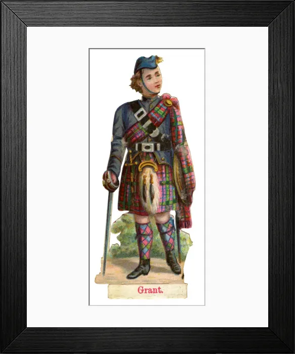 Framed Print : Victorian scrap, Scottish Clans - Grant Framed Print : Victorian scrap, Scottish Clans - Grant