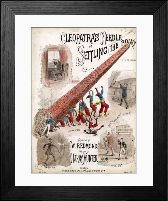 Framed Print : Cleopatras Needle or Settling the Point, by H Hunter Framed Print : Cleopatras Needle or Settling the Point, by H Hunter