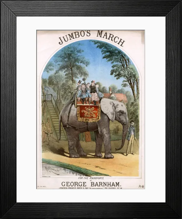 Framed Print : Jumbos March, by George Barnham Framed Print : Jumbos March, by George Barnham