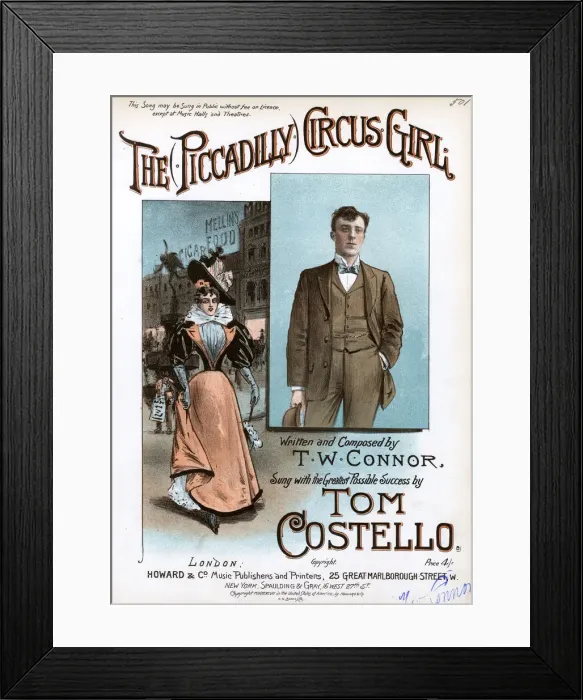 Framed Print : The Piccadilly Circus Girl, by T W Connor Framed Print : The Piccadilly Circus Girl, by T W Connor