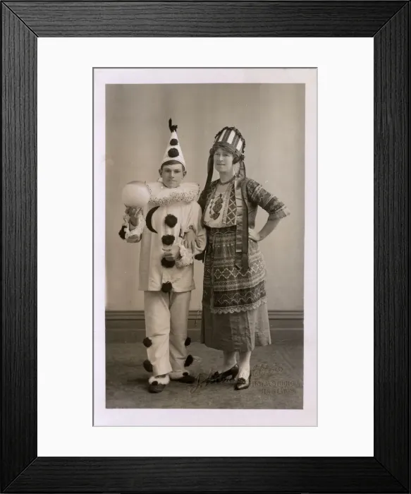 Framed Print : Couple in fancy dress Framed Print : Couple in fancy dress