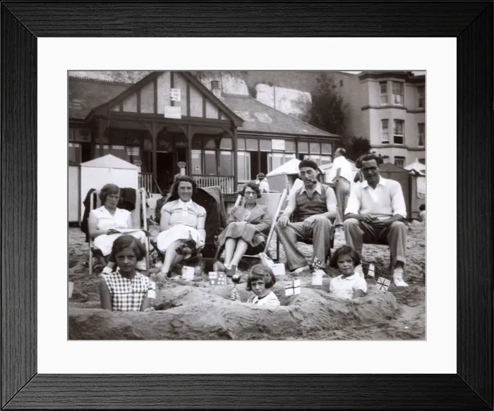Framed Print : Family group on the beach at Ramsgate Framed Print : Family group on the beach at Ramsgate
