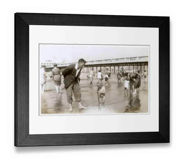 Framed Print : Family on the beach at Weston-super-Mare Framed Print : Family on the beach at Weston-super-Mare