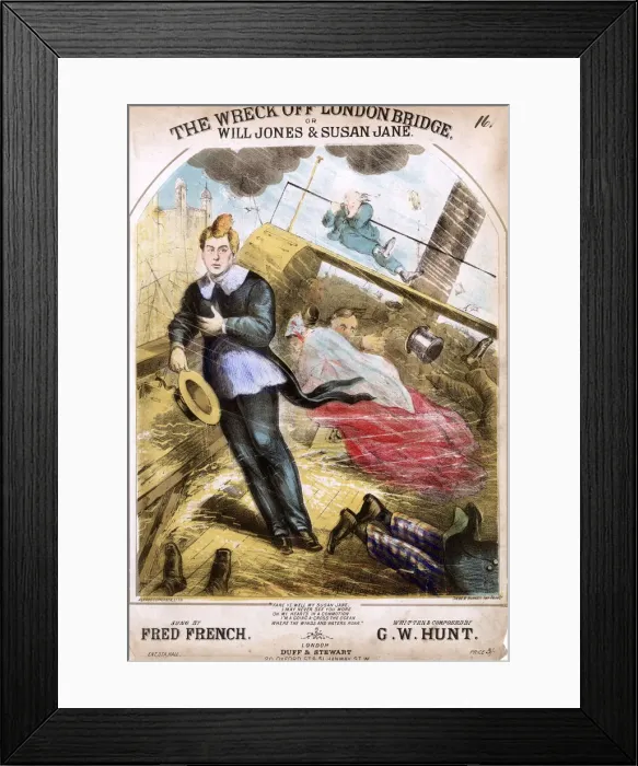 Framed Print : The Wreck Off London Bridge, by G W Hunt Framed Print : The Wreck Off London Bridge, by G W Hunt