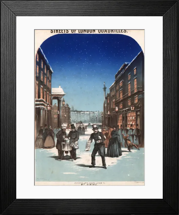Framed Print : The Streets of London Quadrilles Framed Print : The Streets of London Quadrilles
