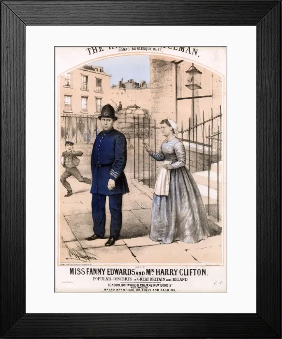 Framed Print : The Happy Policeman, by Harry Clifton Framed Print : The Happy Policeman, by Harry Clifton