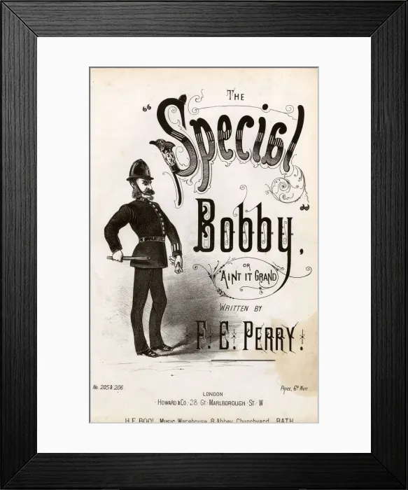 Framed Print : The Special Bobby, or Ain t It Grand, by F E Perry Framed Print : The Special Bobby, or Ain t It Grand, by F E Perry