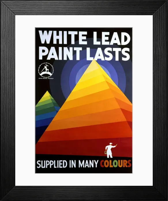 Framed Print : Advertising poster, White Lead Paint Lasts Framed Print : Advertising poster, White Lead Paint Lasts