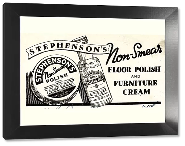 Advert, Stephensons Floor Polish and Furniture Cream