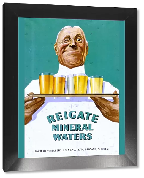Advertising showcard, Reigate Mineral Waters