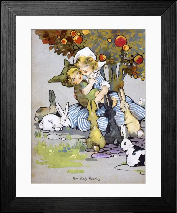 Framed Print : Bye, Baby Bunting by Agnes Richardson Framed Print : Bye, Baby Bunting by Agnes Richardson
