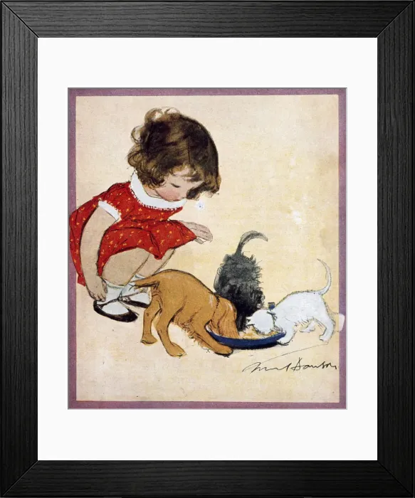 Framed Print : Dinner Time by Muriel Dawson Framed Print : Dinner Time by Muriel Dawson