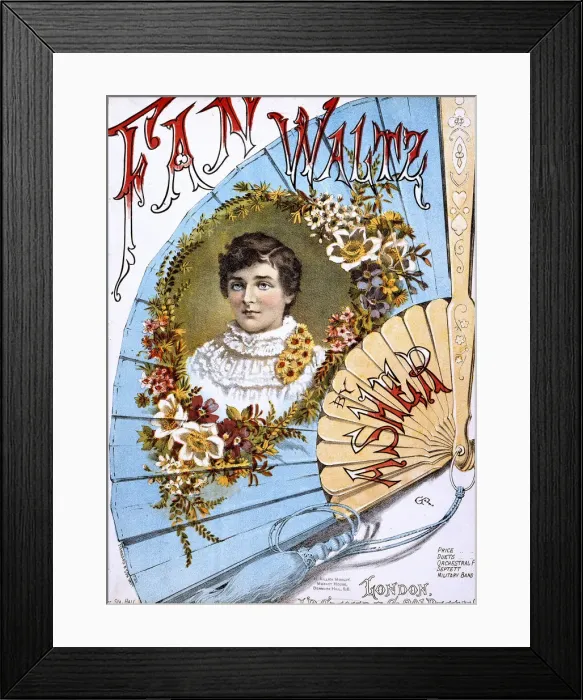 Framed Print : Music cover, Fan Waltz by Asher Framed Print : Music cover, Fan Waltz by Asher