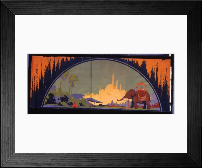 Framed Print : Frieze, Indian scene with elephant Framed Print : Frieze, Indian scene with elephant