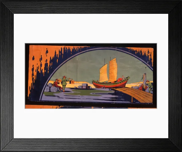 Framed Print : Frieze, Loading tea onto a Chinese junk Framed Print : Frieze, Loading tea onto a Chinese junk
