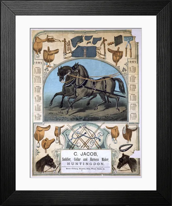 Framed Print : Calendar, C Jacob, Saddler, Huntingdon Framed Print : Calendar, C Jacob, Saddler, Huntingdon